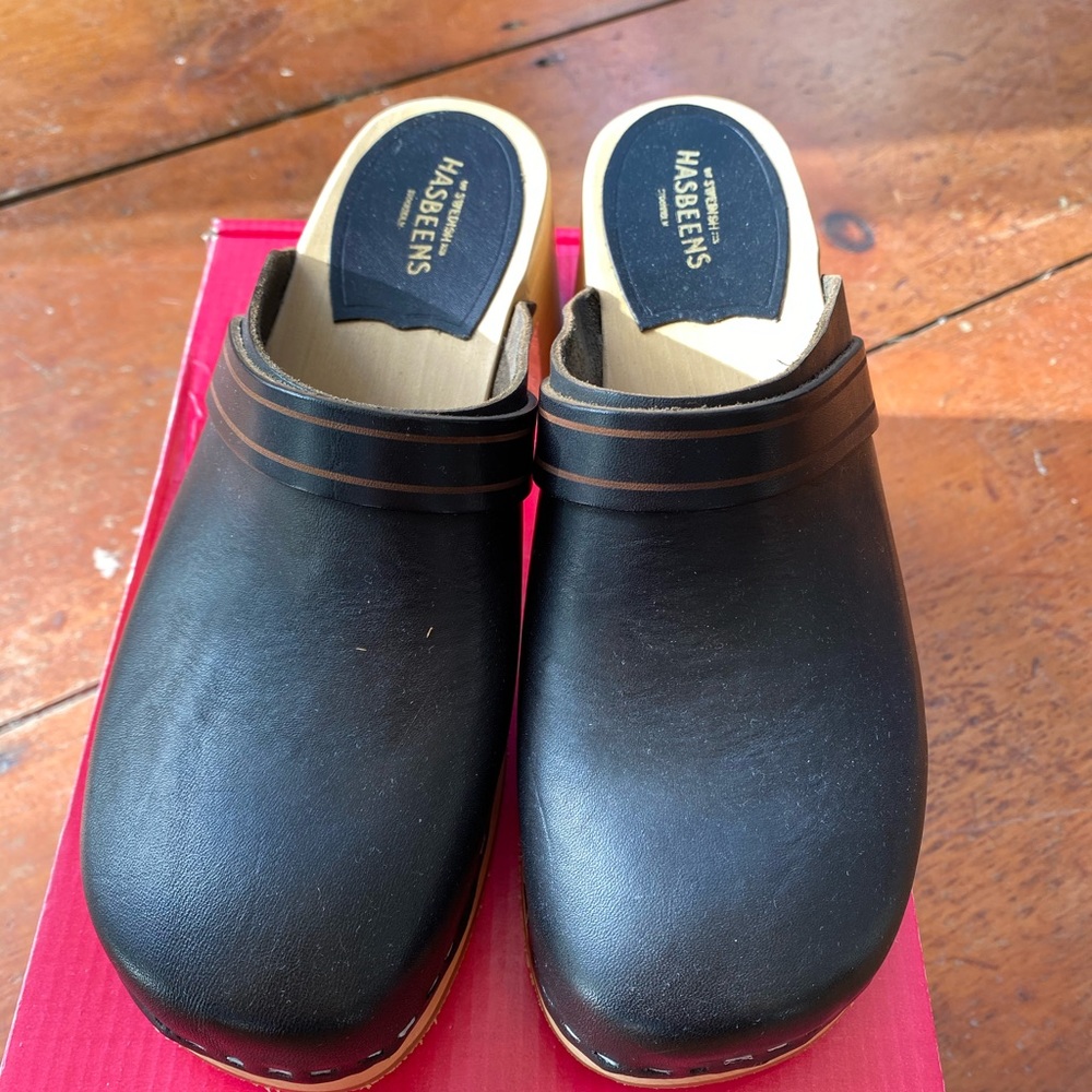 Swedish Hasbeens Dagny Clogs, New